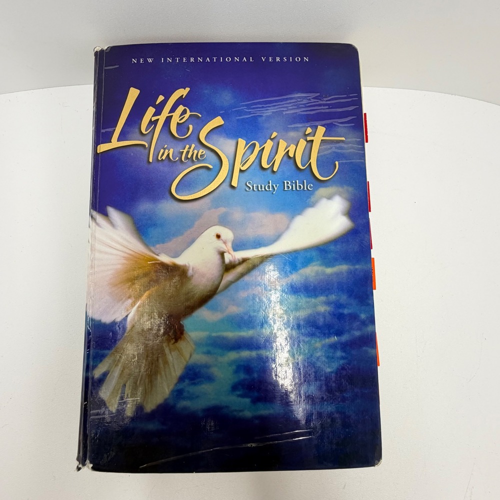 NIV Life in the Spirit Study Bible 2003 Hardcover Zondervan Indexed Highlighted